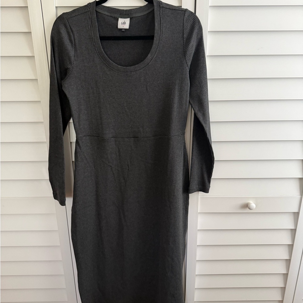 CAbi Ribbed Gray Knit Top - Picture 4 of 7